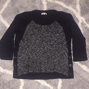 Black and grey Madewell top